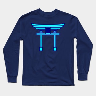 Torii gate (aqua blue) Long Sleeve T-Shirt